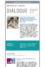 Dialogue - April 2022 - New Frontiers in Research Fund: Recipients announced for 2021 Exploration stream, and innovative approaches in the pandemic special call