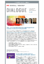 Dialogue - Mai 2022 - Voici… les cinq grandes gagnantes et grands gagnants du concours J’ai une histoire à raconter 2022