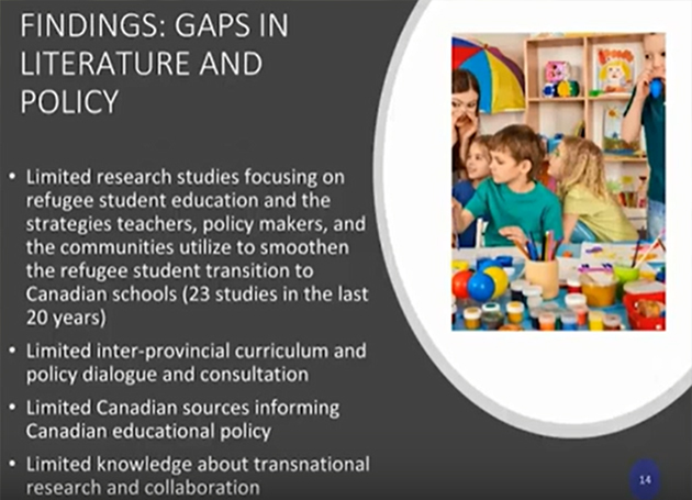 Findings: Gaps in Literature and Policy (webinar screen-grab)