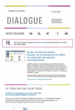 Dialogue - February 2020 - Équité, diversité et inclusion : données sur le financement du  CRSH  aux personnes des groupes sous-représentés