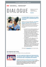 Dialogue - Mai 2021 - Le budget fédéral favorise une reprise inclusive après la pandémie grâce à la recherche