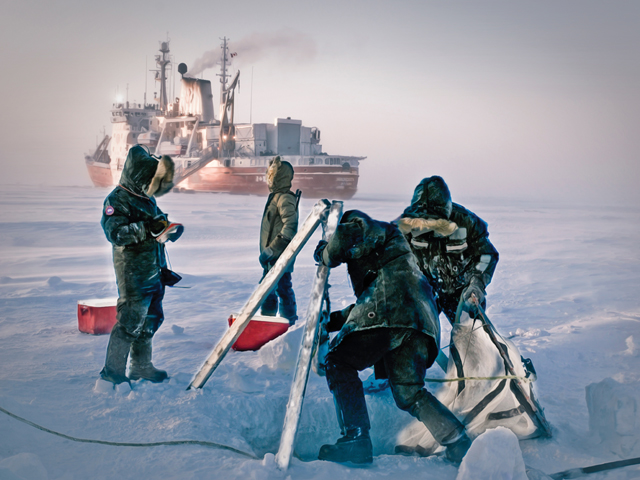 People working in the Arctic